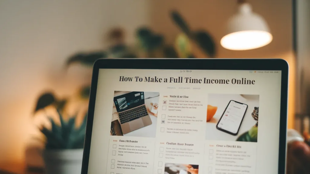 how to make a full time income online